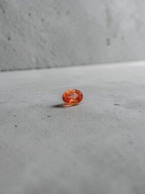 0.54 Carat Oval Orange Sapphire Gemstone - Live Show Listing